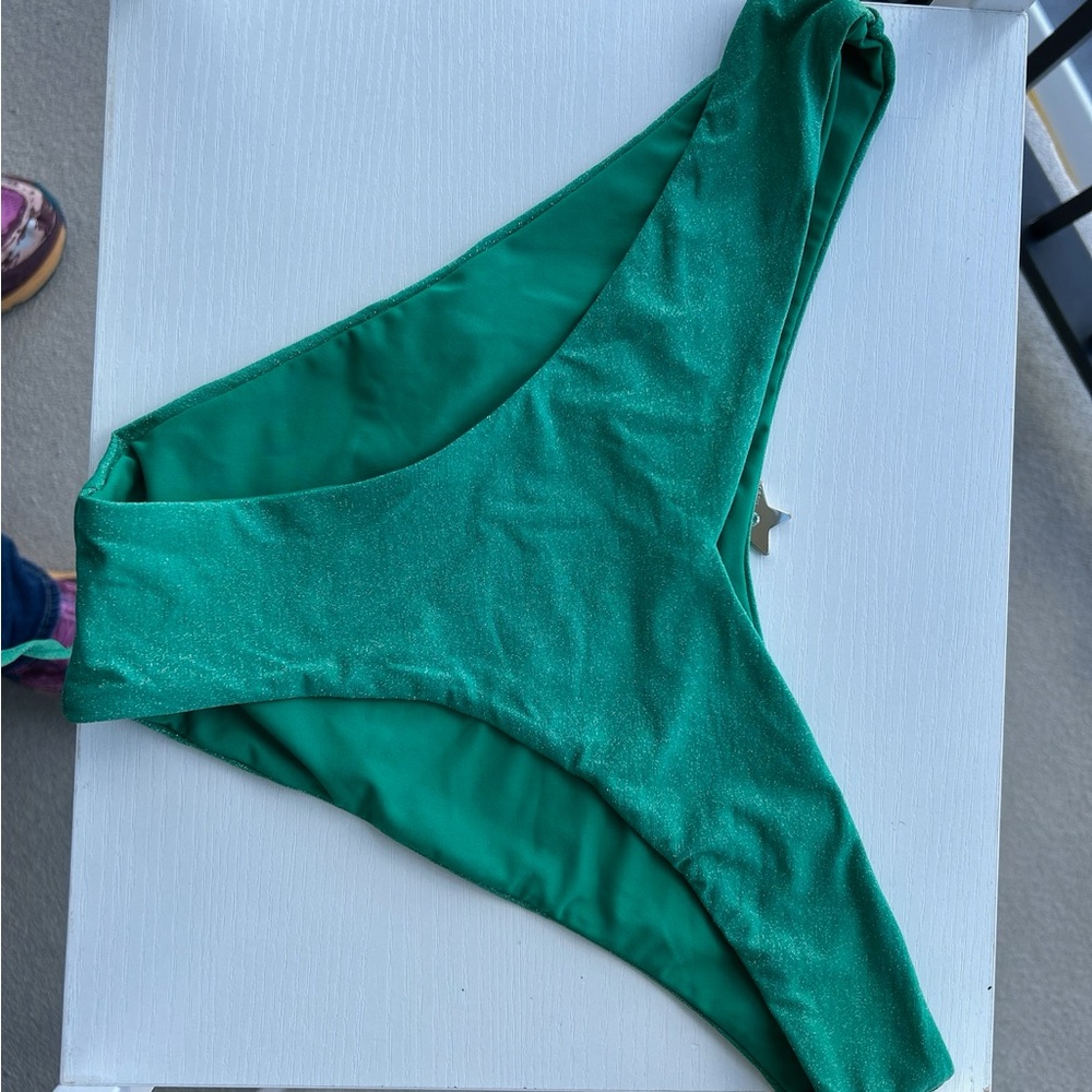 Liu Jo Shimmering Green Bikini Bottom